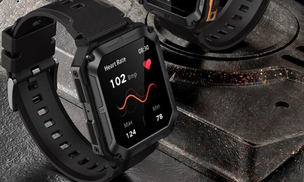 Smartwatch CUBOT C20 Pro ekran bateria czujniki zdrowie sport pasek ładowanie pojemność rozdzielczość łączność sterowanie krew puls rozmowy smartfon aplikacja