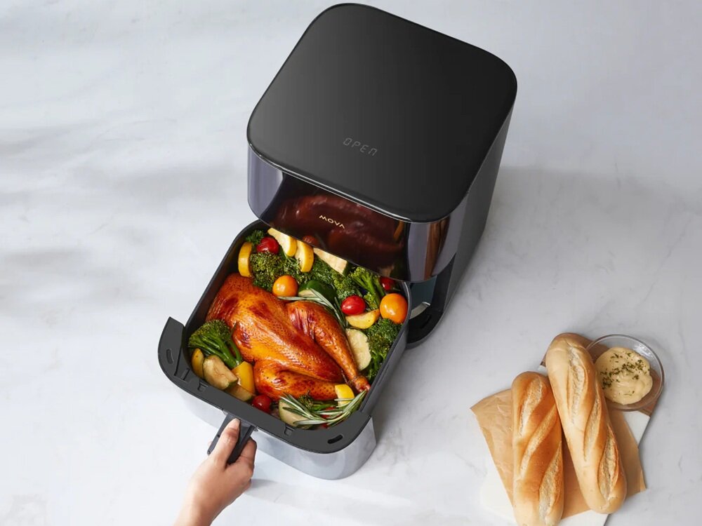 Air Fryer Frytkownica beztłuszczowa MOVA AeroChef FD10 Pro podwójny system podgrzewania, cyrkulacja gorącego powietrza, równomierne pieczenie