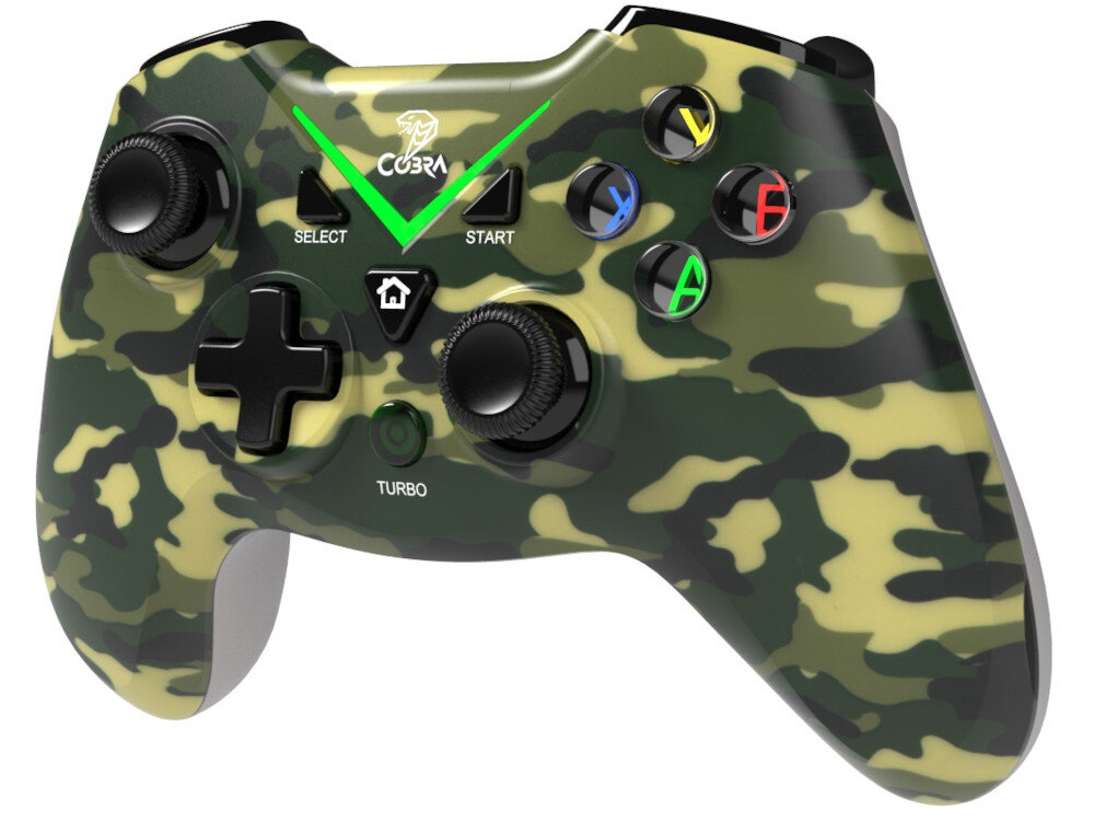 Kontroler COBRA QSP306 Zielony Moro wygodne korzystanie z przyciskow