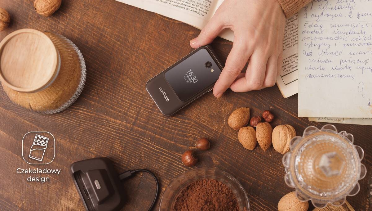 Telefon MYPHONE Harmony LTE Praline Collection Wymienne plecki design wygląd