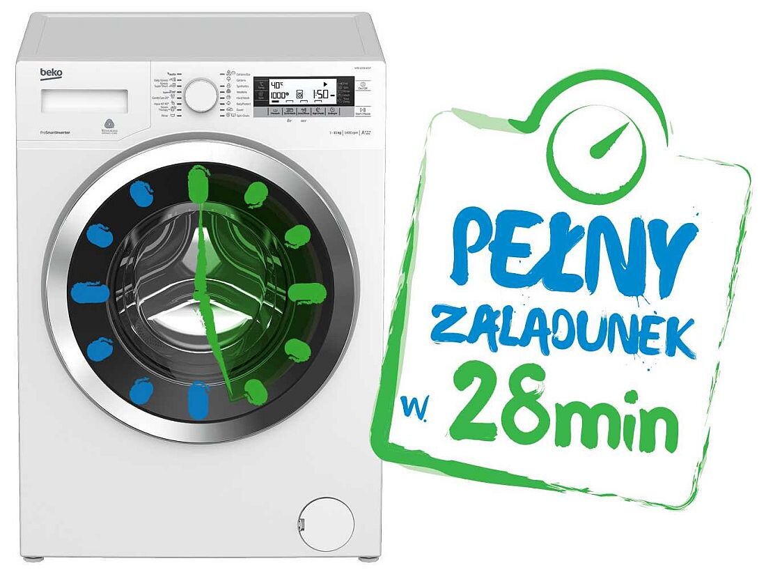 Pralko-suszarka BEKO HTV7742XW - Codzienne Szybkie