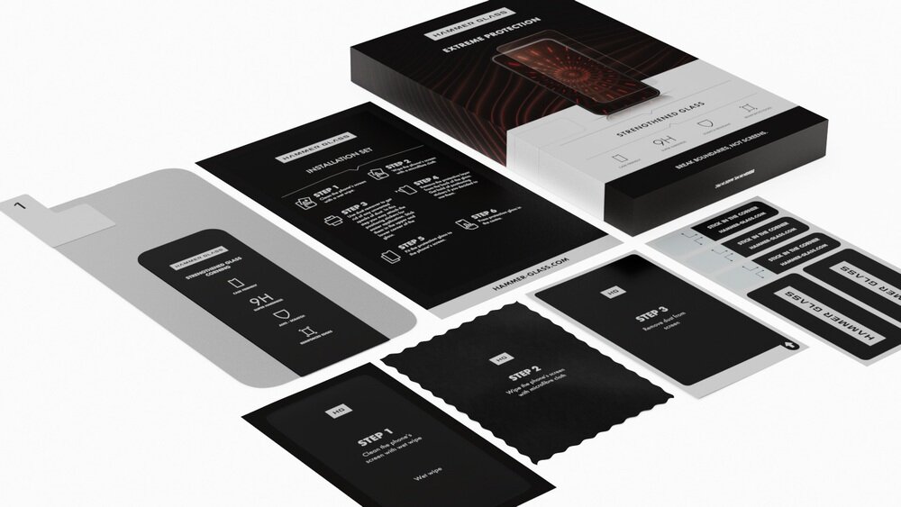 Szkło hartowane HAMMER GLASS Corning Zawartość