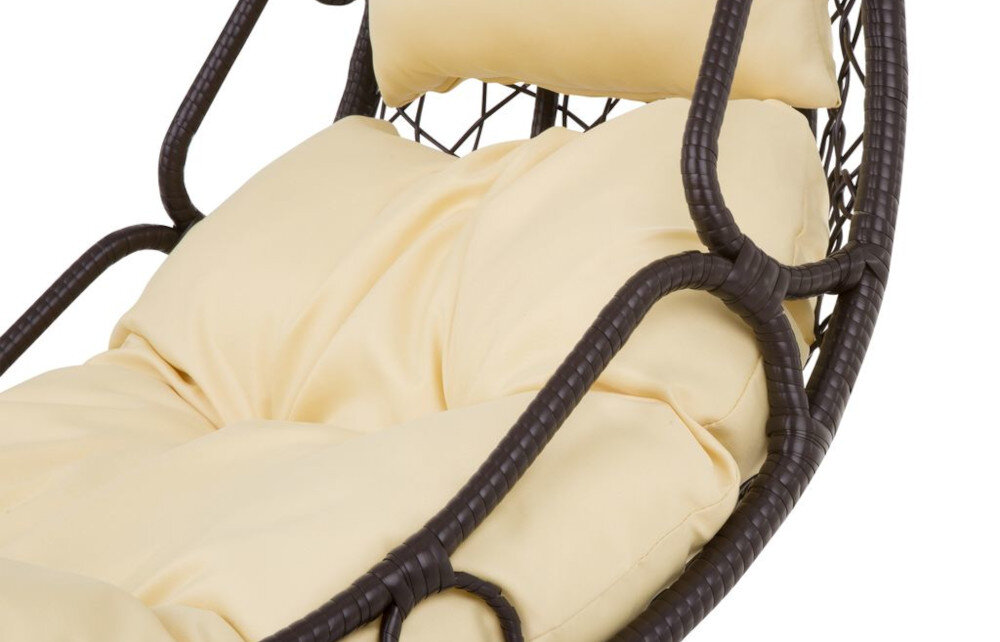 Fotel podwieszany PATIO 47157 Titus Brązowy waga obciążenie wygoda możliwości relaks komfort odpoczynek ogród taras weranda ksztalt siedzisko