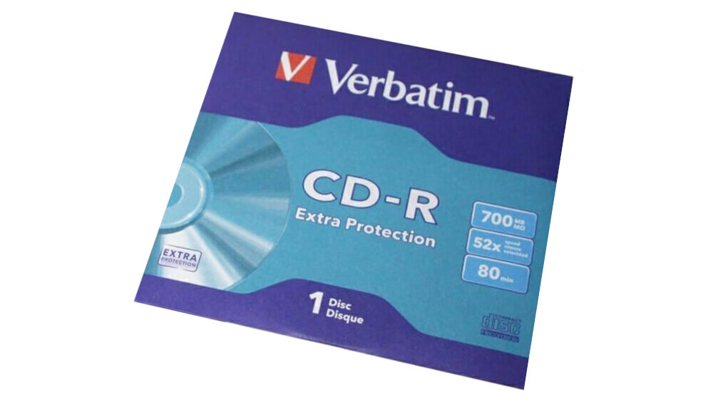 Płyta VERBATIM Extra Protection CD-R, 700 MB, 52x (1 szt.)
                płyty w opakowaniu płyty optyczne odporność na kurz wilgoć zmiany temperatury biała warstwa ochronna