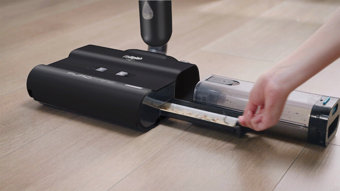 Mop elektryczny PHILIPIAK Purofare BCS-01 Bioniczny bez nieprzyjemnych zapachów oddziela odpady suche od mokrych komfortowe sprzątanie