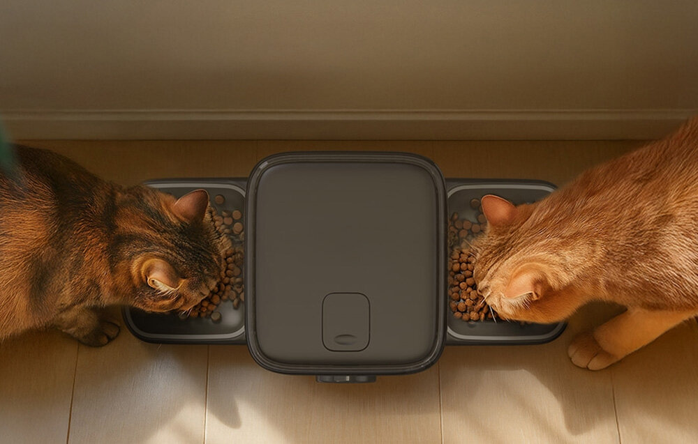 Dozownik karmy automatyczny ONEISALL PF09 Regulowane pory i porcje nawet 6 karmień dziennie aż do 12 jednostek na posiłek regularność i prawidłowe nawyki żywieniowe kotów