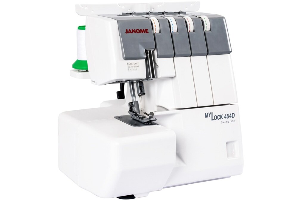 Maszyna do szycia Overlock JANOME 454D nauka szycia, zaawansowane projekty, estetyczne zabezpieczenie krawędzi