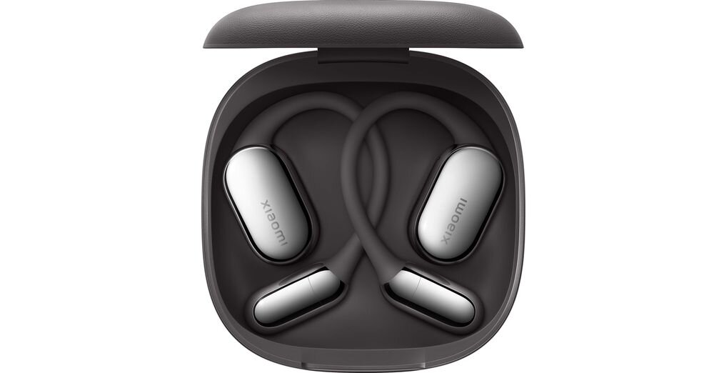 XIAOMI Openwear Stereo Pro ergonomia trójpunktowa komfort z okularami, słuchawki z etui ładującym na białym tle
