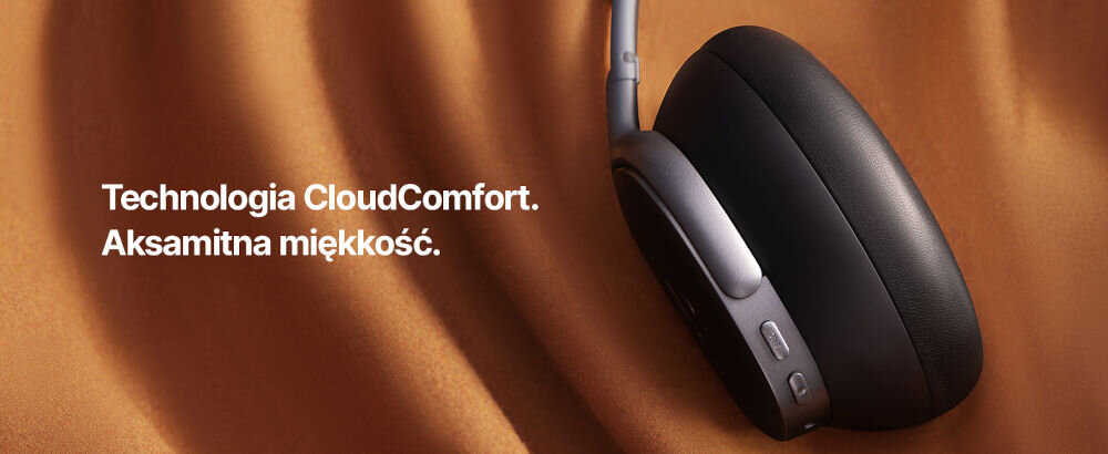 Słuchawki nauszne BASEUS XH1 ANC Biały miękkie nauszniki pianka memory lekki pałąk - napisz technologia CloudComfort aksamitna miękkość słuchawki położone na materiale
