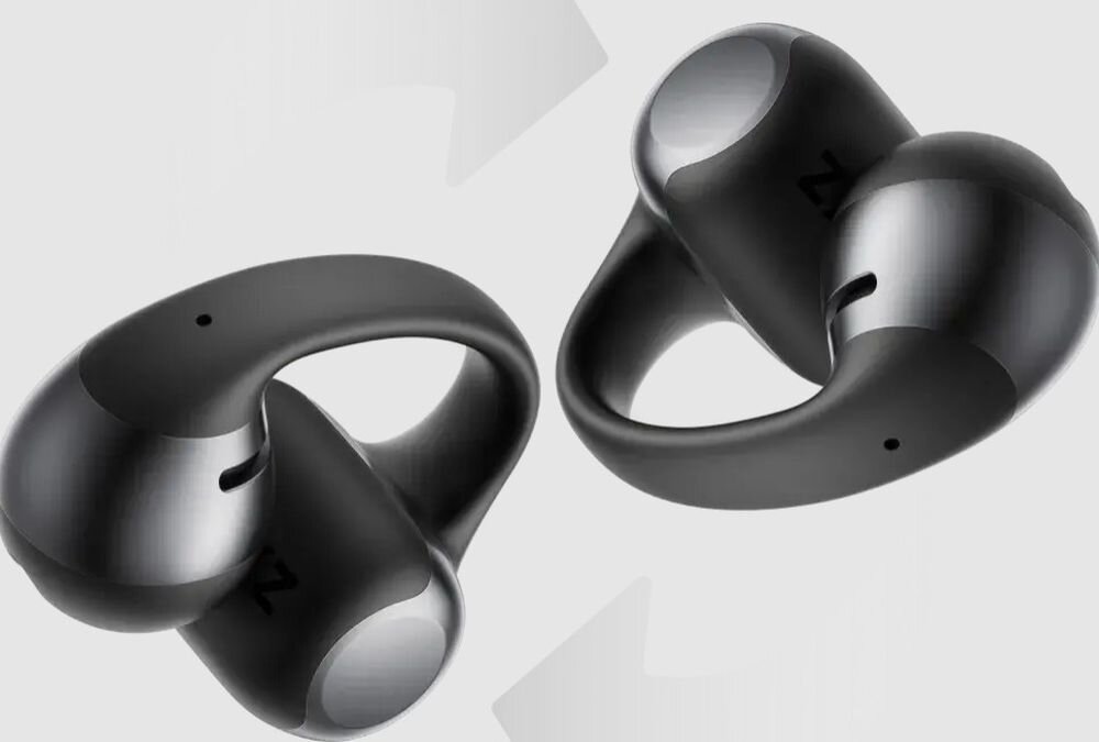 SHOKZ OpenDots One automatyczne rozpoznawanie strony słuchawek etui wygoda, słuchawki na jasnym tle