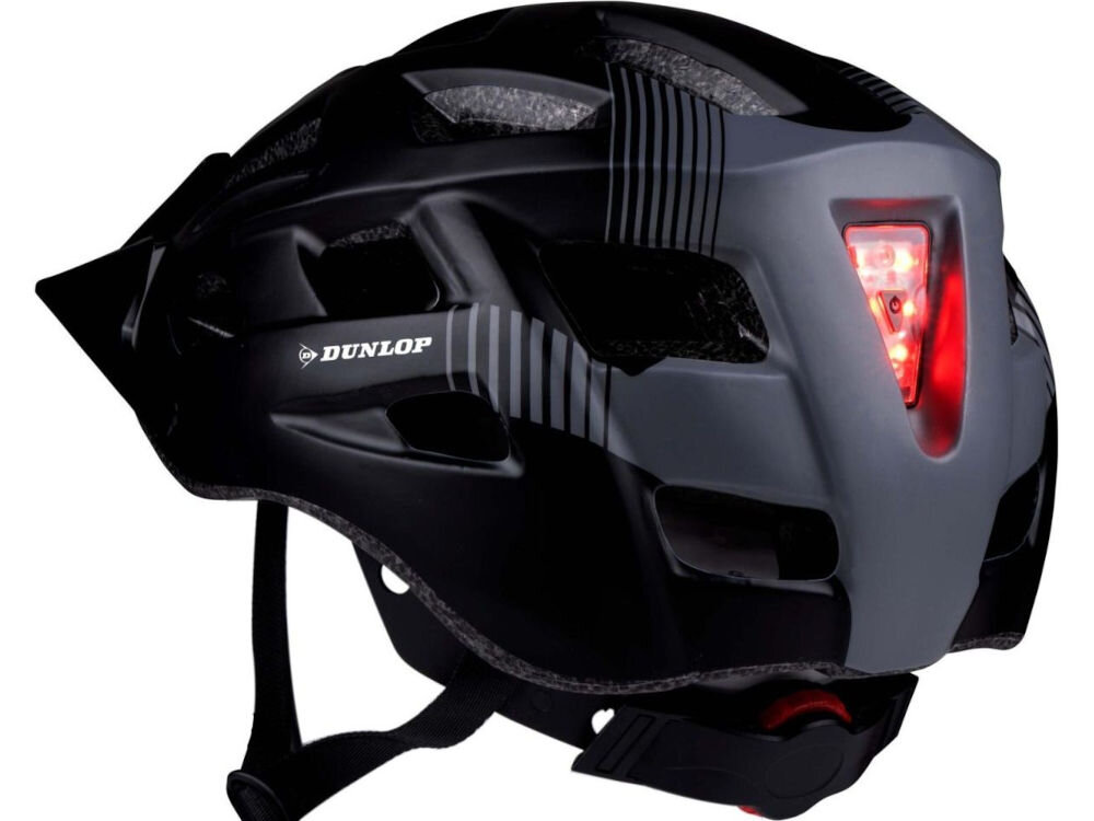 Kask rowerowy DUNLOP 266916 Czarny MTB (rozmiar M) daszek EPS certyfikat