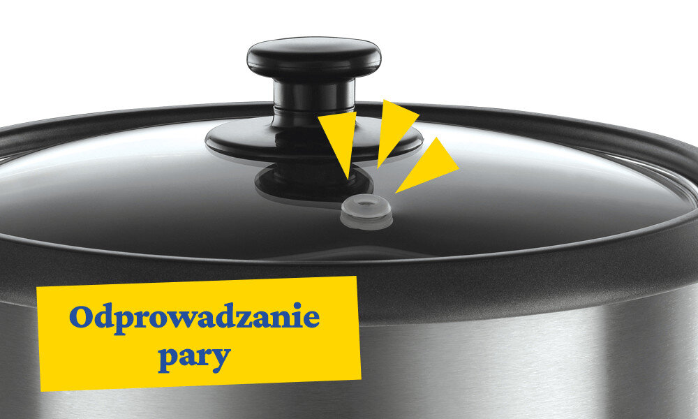 Ryżowar RUSSELL HOBBS 19750-56 Cook@Home Odprowadzanie pary odpowietrznik bez bałaganu i zbędnych obaw