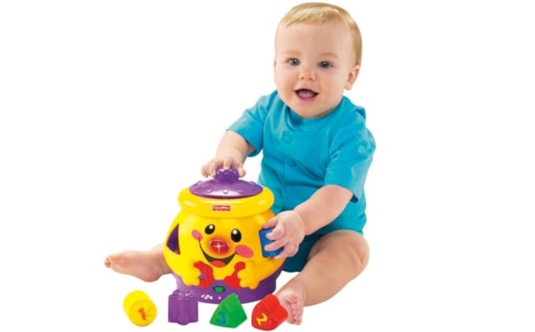 FISHER PRICE Garnuszek zabawa nauka światkło kształty kolory