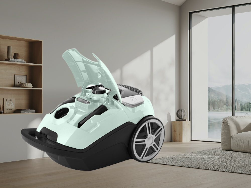 Odkurzacz ETA Avanto 05199 0010 Wygoda użytkowania Komfort użytkowania w ergonomiczną rączkę obrotowe kółko 360° miękkie koła dla podłóg drewnianych, paneli i inne delikatnych powierzchni regulacja mocy wylot powietrza z możliwością parkowania rury w dwóch pozycjach automatyczne zwijanie kabla