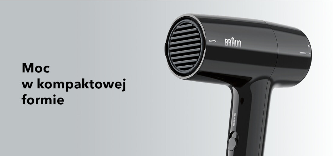 Suszarka BRAUN HD150E 1800W silnik moc przepływ powietrza włosy schną szybko i równomiernie stylizacja dopasowanie wygoda komfort