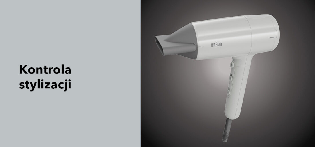 Suszarka BRAUN HD211E 2100W Kontrola stylizacji 3 ustawienia temperatury Dysza koncentratora 