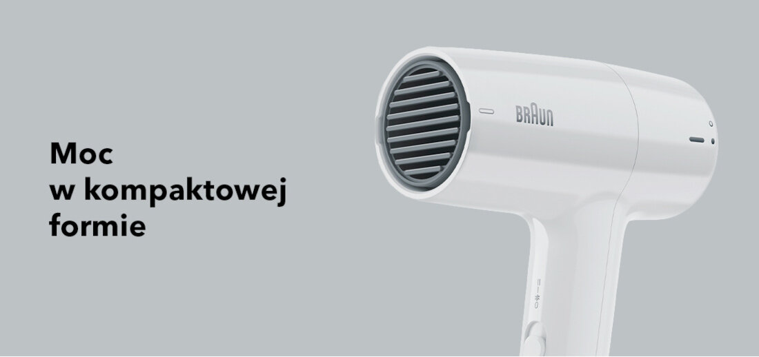 Suszarka BRAUN HD155E 1800W Moc i wydajność silnik wydajny przepływ powietrza