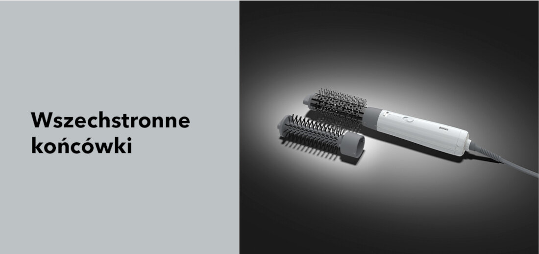 Suszarko-lokówka BRAUN AS152E Wszechstronne końcówki 2 wymienne nasadki Szczotka termiczna okrągła szczotka miękkie włosie System bezpiecznej blokady