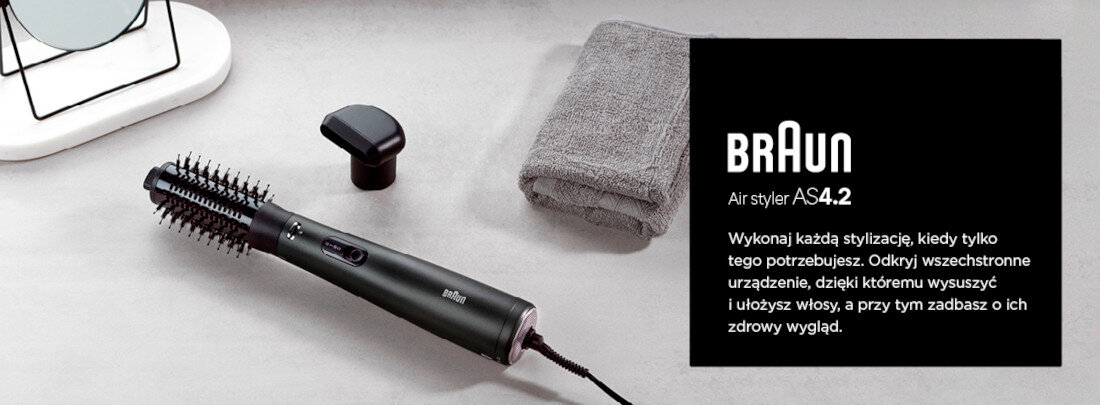 Suszarko-lokówka BRAUN AS420E design tło prezentacja wizualizacja Wykonaj każdą stylizację