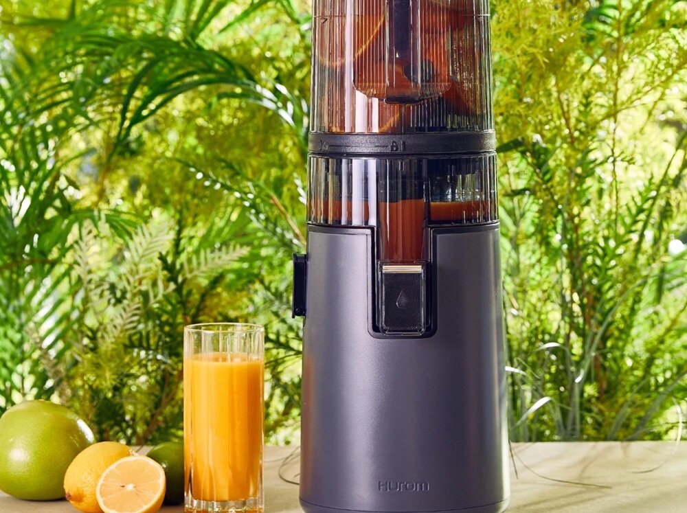 Wyciskarka wolnoobrotowa HUROM H70 ST Pure Grafitowy łatwy demontaż i mycie, szybkie przygotowanie sprzętu do pracy, wygodne rozwiązania, codziennie świeży sok