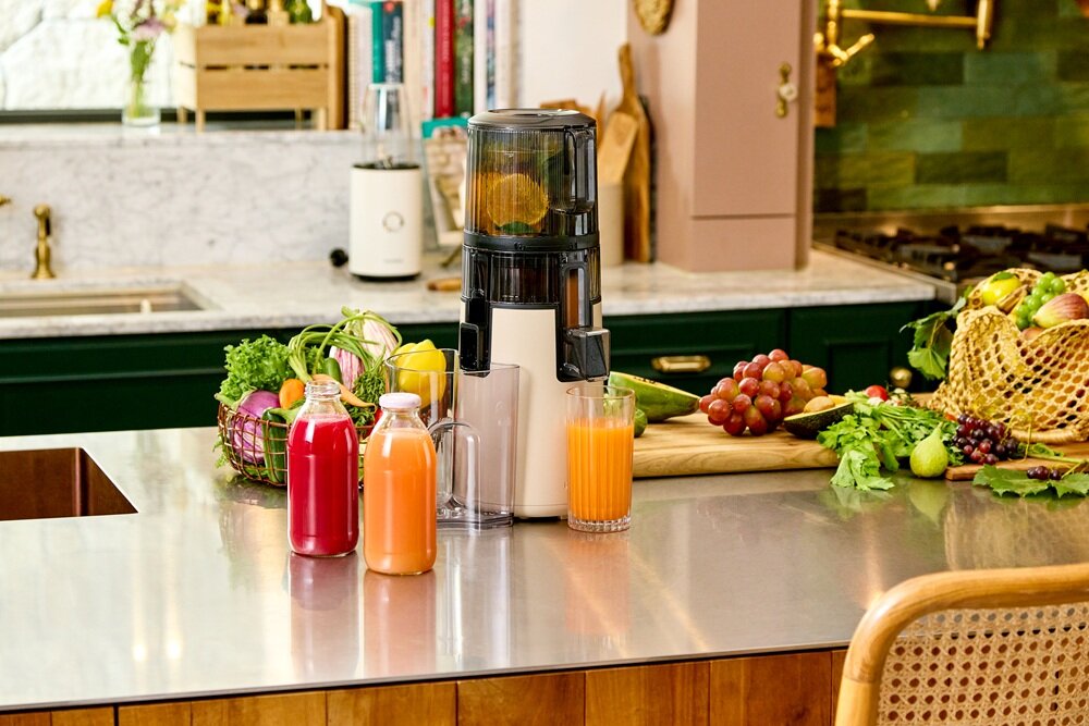 Wyciskarka wolnoobrotowa HUROM H70 ST Pure Grafitowy również do warzyw i ziół, komponowanie różnych napojów