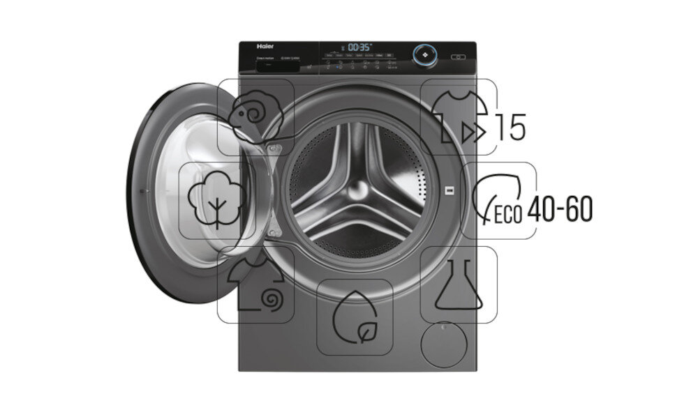Pralko-suszarka HAIER I-Pro 5 HW80-HWD80B14959S8U1S cykle programy