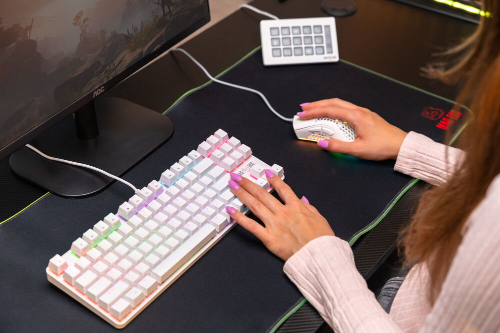 Klawiatura MAD DOG GK510W Outemu Red Biały anti-ghosting