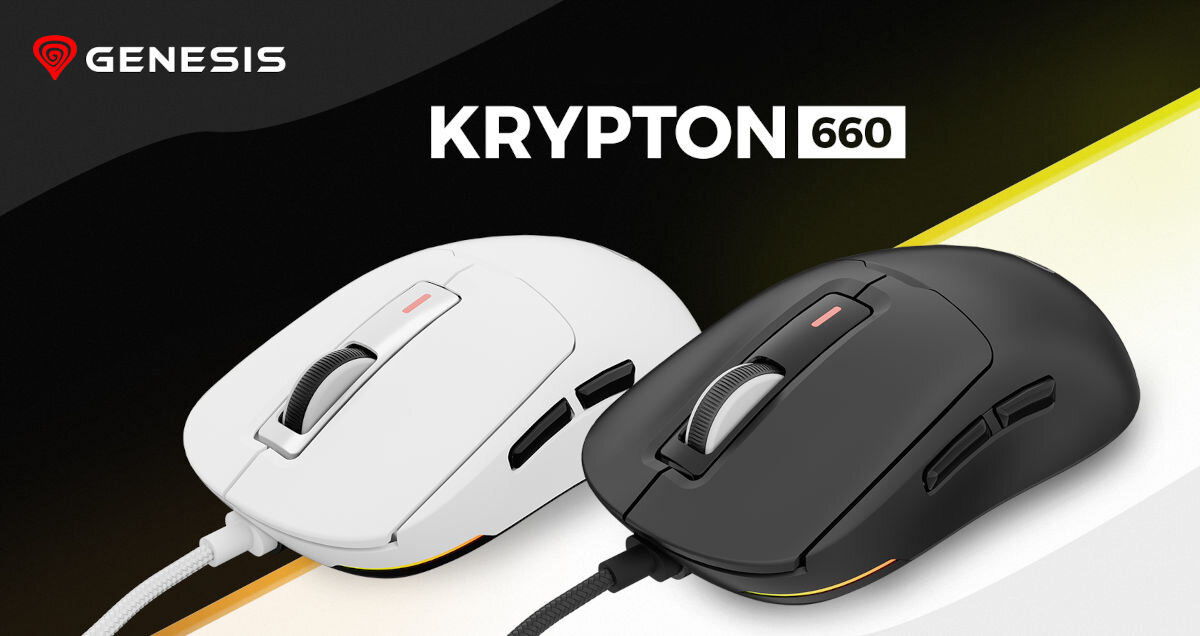 Mysz GENESIS Krypton 660 RGB Biały zwinna lekka precyzyjna