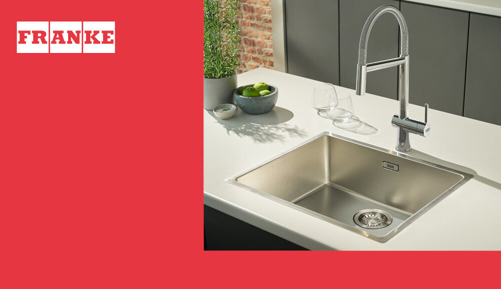 Bateria FRANKE Active semi-pro spray 115.0653.407 Chrom wygląd design prezentacja wizualizacja Funkcjonalne rozwiązanie