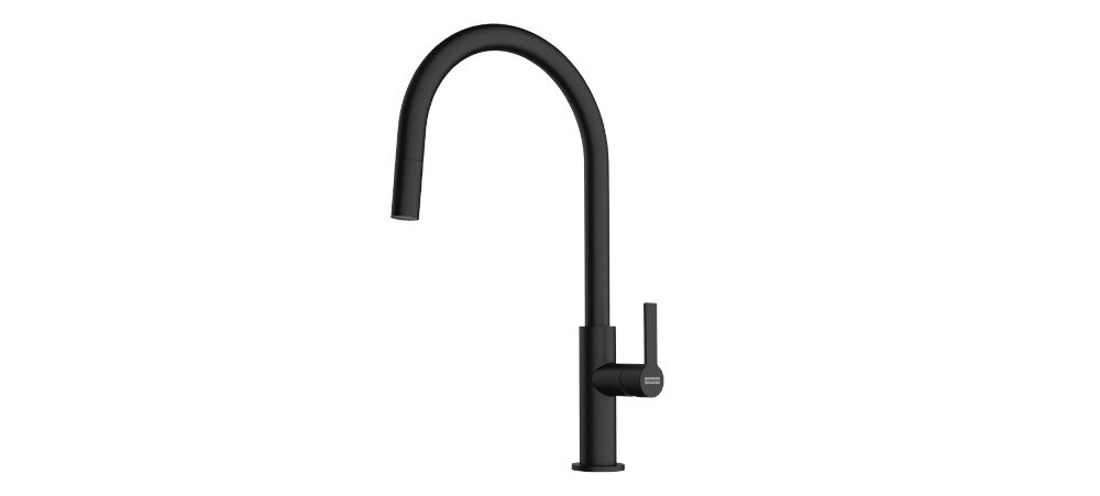 BATERIA KUCHENNA FRANKE Maris Slim J Pull-Out packshot kolor czarny mat wytrzymałość funkcjonalność design trwałość niezawodność styl praktyczność