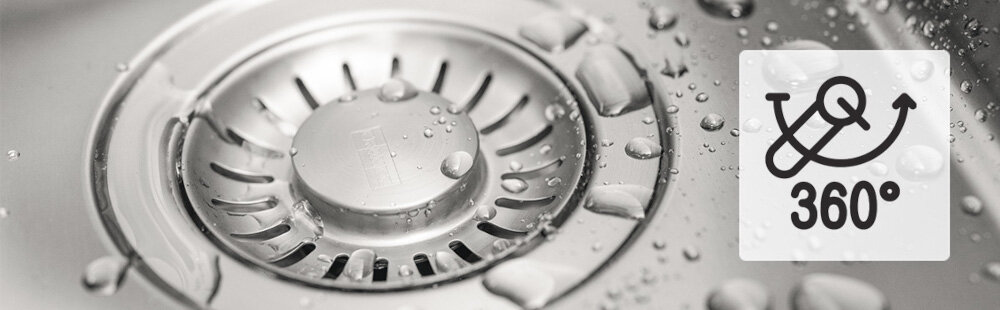 BATERIA KUCHENNA FRANKE Maris Slim J Pull-Out dno zlewozmywaka srebrne odpływ korek automatyczny wylewka obrotowa 360 wygoda precyzja