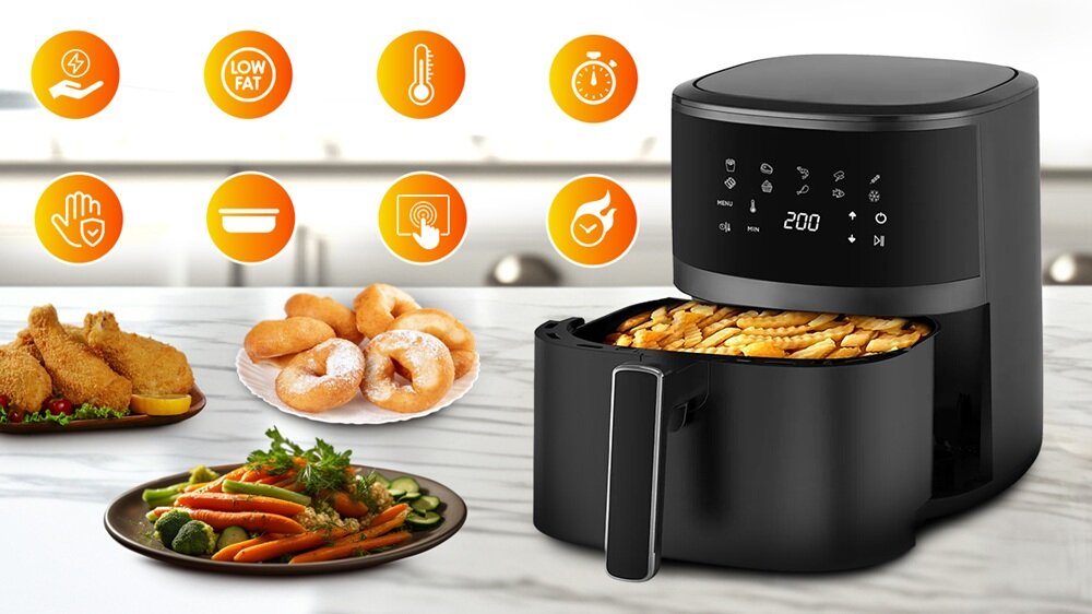 Air Fryer Frytkownica beztłuszczowa EXTRALINK SJ-420 kv początek opisu