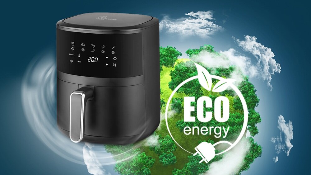 Air Fryer Frytkownica beztłuszczowa EXTRALINK SJ-420 wydajny silnik, szybkie nagrzewanie, równomierne rozprowadzanie ciepła, mniejsze zużycie energii, większa efektywność