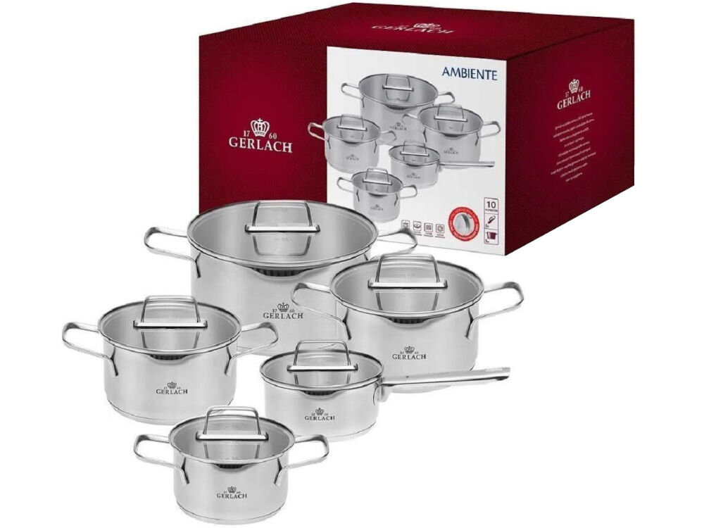 Zestaw garnków GERLACH Ambiente (10 elementów) garnek 16 cm rondel 16 cm garnek 18 cm garnek 20 cm garnek 24 cm 5 pokrywek>

			</div>
		</div>
	</div>



	<div class=