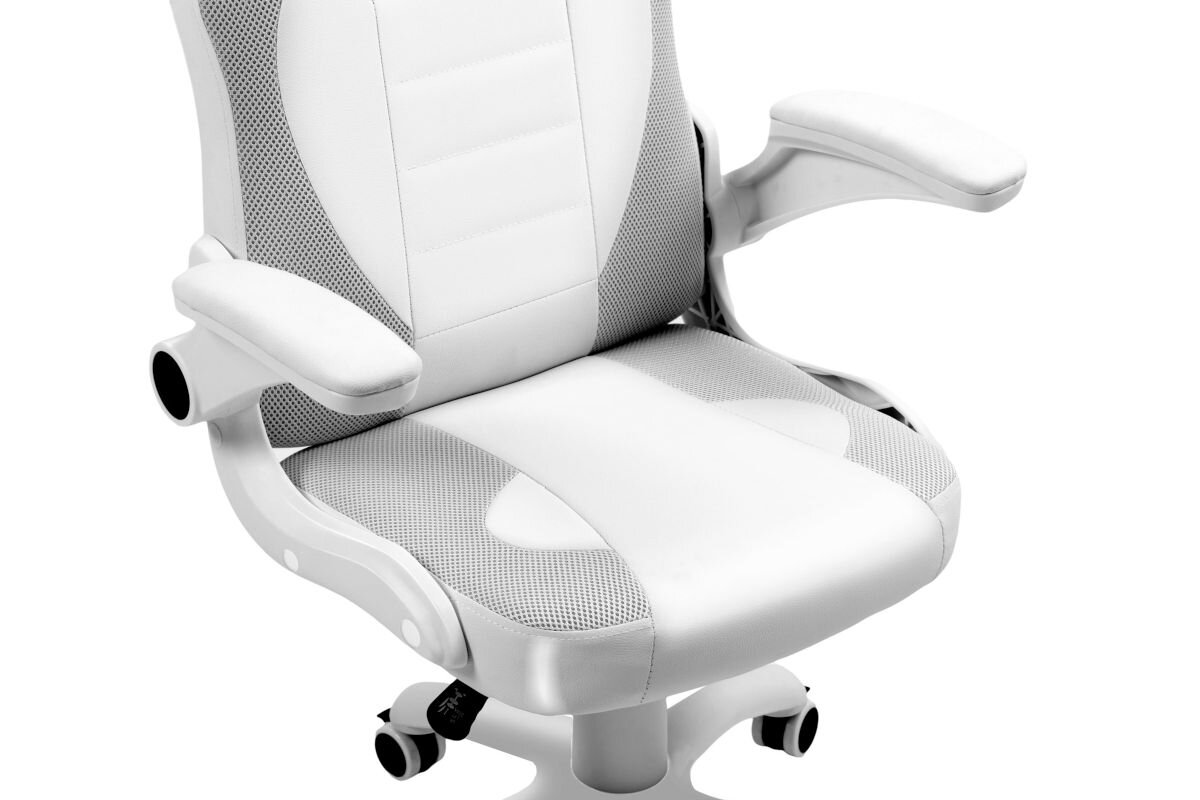 Fotel COBRA Junior Pro CRF-2307 Biały siedzisko wypełnione gąbką o wysokiej elastyczności szybko wraca do pierwotnej formy funkcja bujania