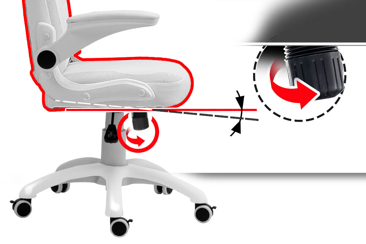 Fotel COBRA Junior Pro CRF-2307 Biały profilowane oparcie i siedzisko