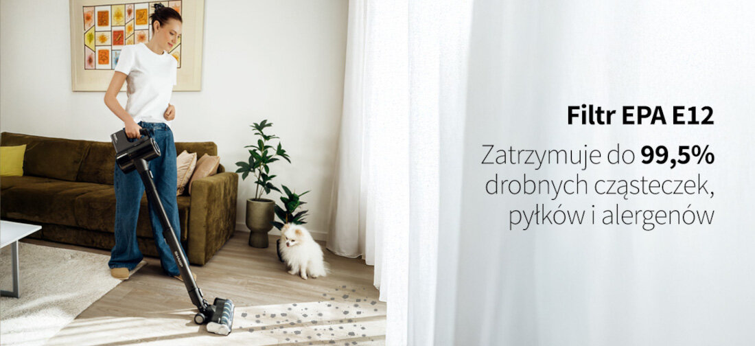 Odkurzacz SHARP SA-VP4261BS  czyste powietrze System filtracji z filtrem EPA E12 kurz alergeny bakterie dla alergików i rodzin z małymi dziećmi