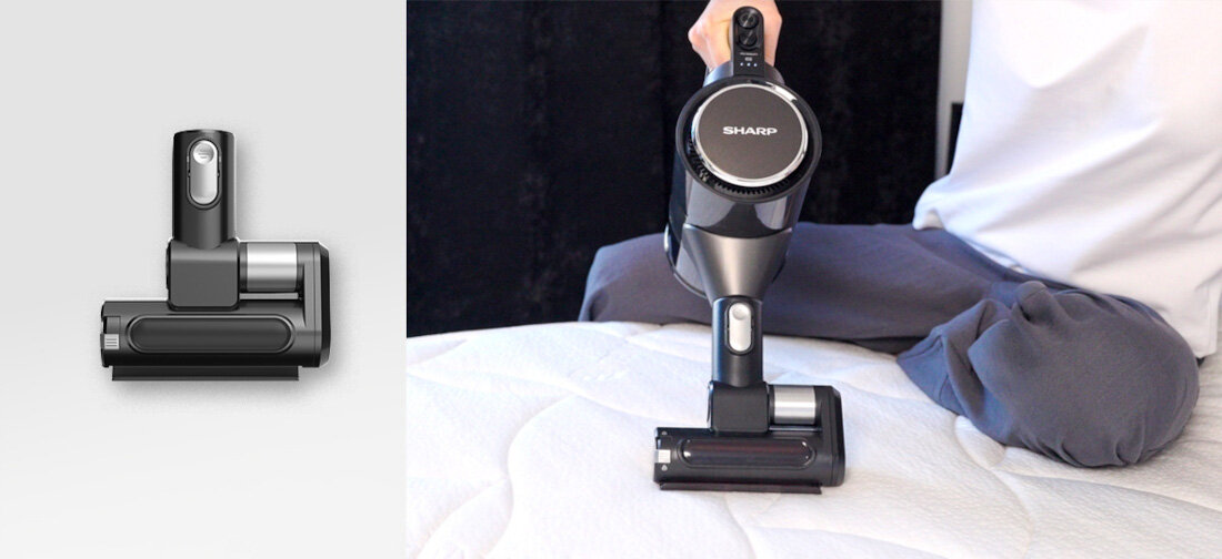 Odkurzacz SHARP SA-VP4261BS Minielektroszczotka Minielektroszczotka z obrotową szczotką do czyszczenia tapicerki, materacy i wnętrz samochodów sierść, włosy i głęboko osadzony kurz dla alergików i właścicieli zwierząt