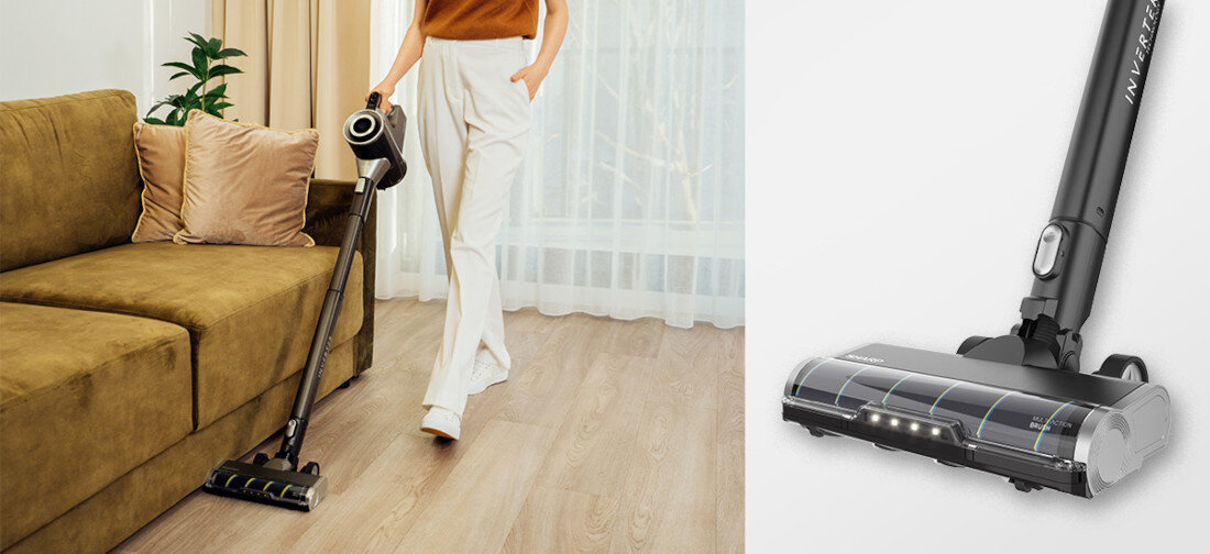 Odkurzacz SHARP SA-VP5551GS Szczotka AntiTangle zapobiega owijaniu się włosów i sierści wokół wałka