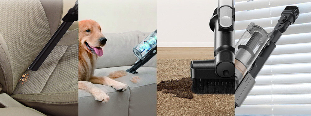 Odkurzacz LEVOIT LVAC-300 Plus Wszystko, czego potrzebujesz trzy praktyczne końcówki 2w1 szczelinowa z gęstym włosiem sprzątanie staje się wygodne i efektywne