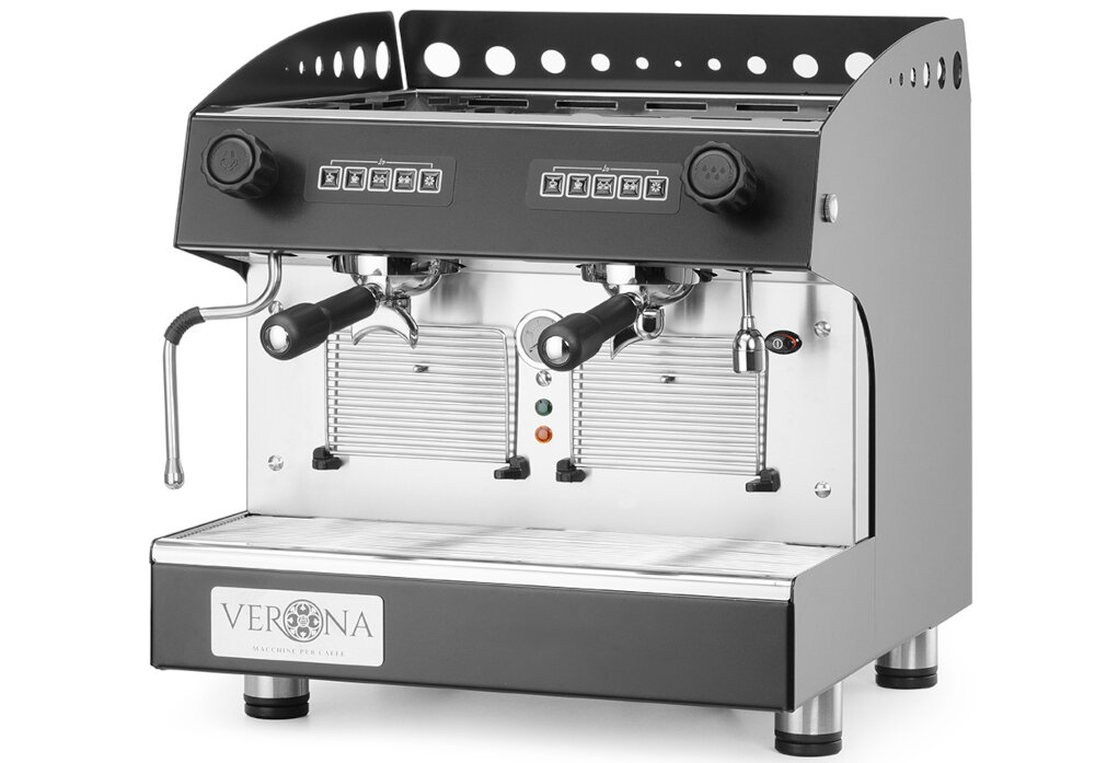 Ekspres HENDI Julia Compact 207499 Czarny Profesjonalny Obsługa kawy mielonej pracuje na kawie mielonej bez wbudowanego młynka i zbiornika na ziarna swoboda dopasowanie