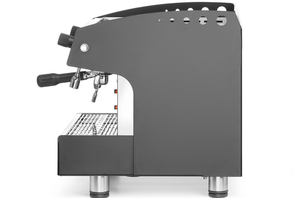 Ekspres HENDI Verona Romeo 207642 Czarny Profesjonalny  Bezpieczne i proste użytkowanie Zawór bezpieczeństwa wskaźnik poziomu wody Zasilanie 230 V brak konieczności instalacji  Regulacja ilości i mocy kawy dopasowanie potrzeby