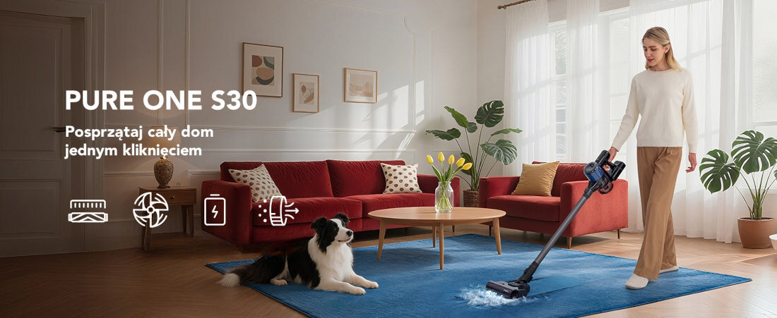 Odkurzacz TINECO Pure One S30 prezentacja design wizualizacja wygląd Wszechstronna pomoc