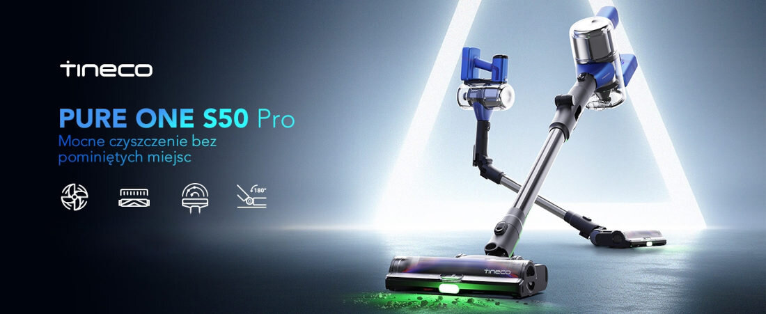 Odkurzacz TINECO Pure One S50 Pro Efektywność w sprzątaniu prezentacja design wizualizacja wygląd