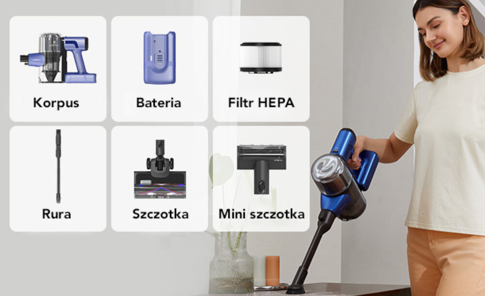 Odkurzacz TINECO Pure One S50 Pro zestaw akcesoria komplet wyposażenie