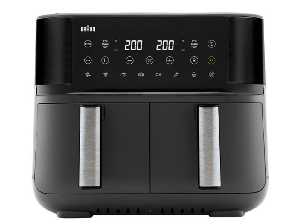Air Fryer Frytkownica beztłuszczowa BRAUN TD3030.IBK duża pojemność, dwa kosze do pieczenia, dwie potrawy jednocześnie