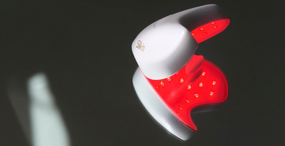 Maska LED SILK-N LumiLips wymienny wodoodporny ustnik, pełna higiena, bezprzewodowe działanie, korzystanie w dowolnym miejscu