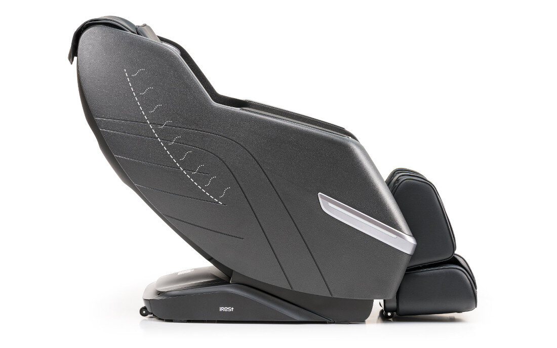 Fotel masujący iREST Chillin+ (A360) Czarny Przyjemne ciepło Ogrzewanie pleców matą grafenową uczucie ulgi i odprężenia nuta ukojenia relaks