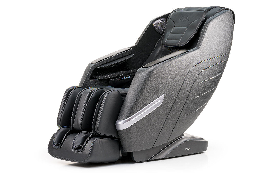 Fotel masujący iREST Chillin+ (A360) Czarny W dobrym stylu wypoczynek o wzroście nawet do 2 m waga do 150 kg komfortowy masaż całego ciała zredukuje stres i napięcie