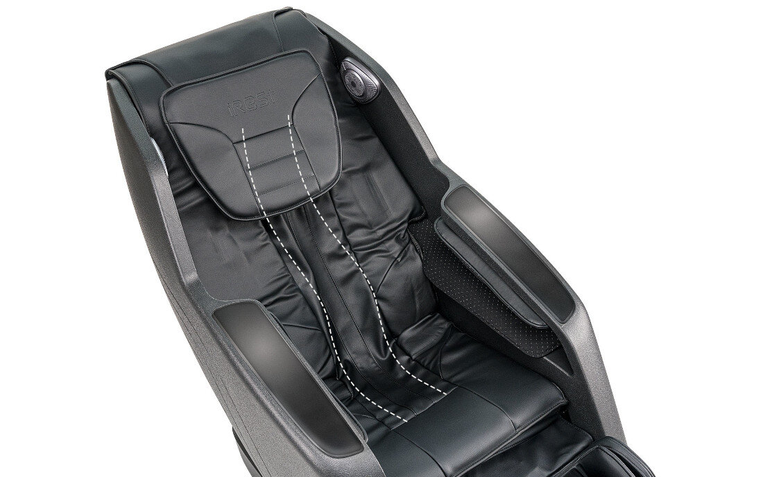 Fotel masujący iREST Chillin+ (A360) Czarny SL-shape precyzja ruch dopasownaie  od szyi aż do ud
